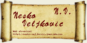 Neško Veljković vizit kartica